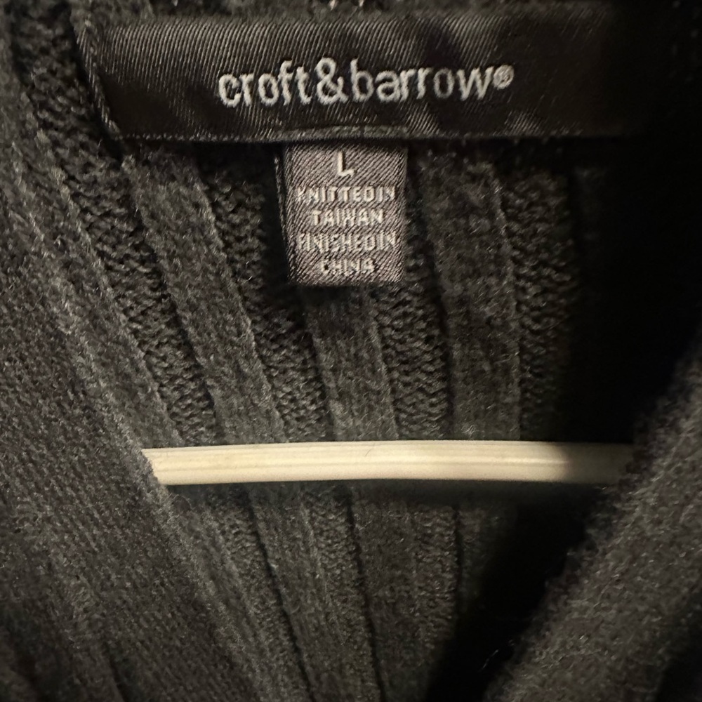 Croft & Barrow Dark Gray Cardigan Sweater - Picture 2 of 2